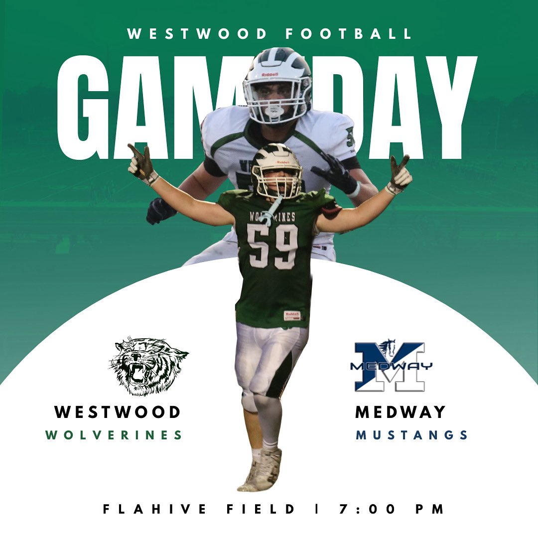 🚨Westwood takes on Medway at home tomorrow🚨

🗓️Oct 3
📍Flahive Field
⏰7:00PM