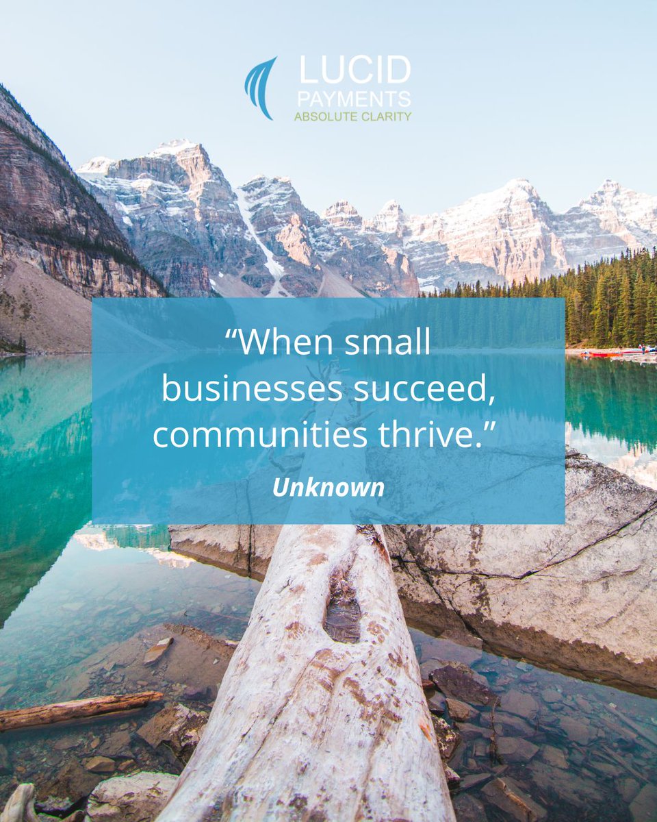 Supporting local isn't 𝘫𝘶𝘴𝘵 a feel-good move, it’s the heartbeat of a thriving community. 💙 When small businesses win, we all do!

#supportlocal #shopsmallbusinessess #lucidpayments #canadianbusiness