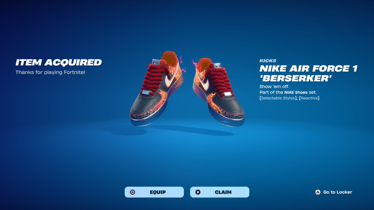 FortniteFNLK's tweet photo. Fortnite Mr Savage Nike Air Force 1 Berserker Kicks Giveaway 🎁

To Enter: 
❤️♻️ LIKE &amp; RETWEET
🛑 SUBSCRIBE https://t.co/0sQIWlvoWt
✅ COMMENT “DONE”

USE CODE ‘FNLK’ #ad https://t.co/nKXHtl6zHs
