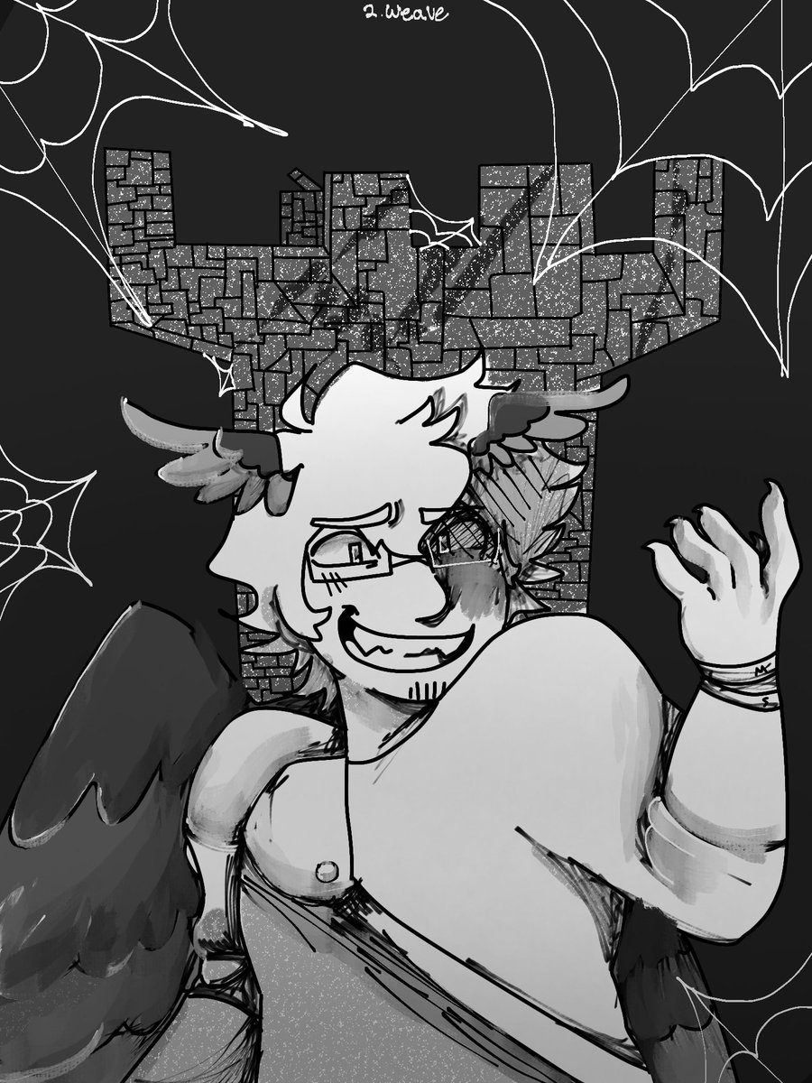 [ The Spiders Nest ! ]

I already failed inktober stop...day 2 anyways... Have wildlife grian...(Yes its meant to look messy)

#wildlifefanart #grianfanart #Inktober2025 #inktober2025weave