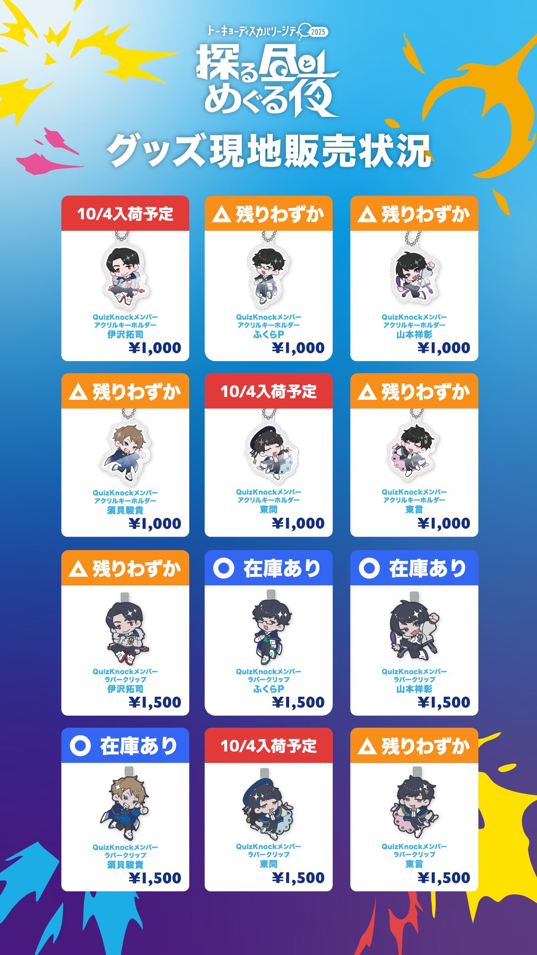 QuizKnock まとめ売り QuizKnock クイズノック まとめ売り グッズセット 公式写真
