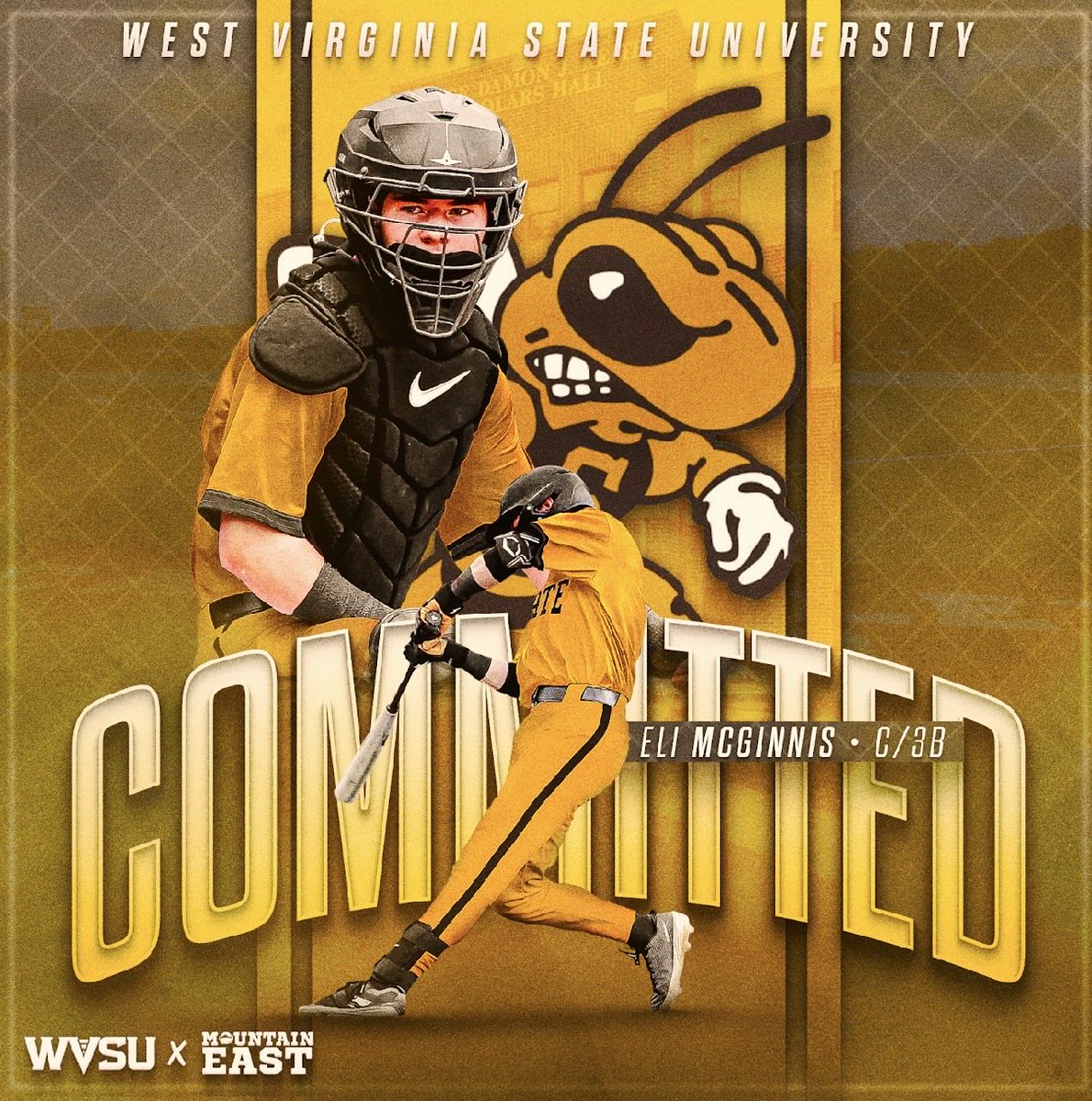 Committed! AGTG!🐝
<a href="/WVSU_Baseball/">WVSU Baseball</a> 
<a href="/Megastarbasebal/">Charlotte Megastars Baseball</a>