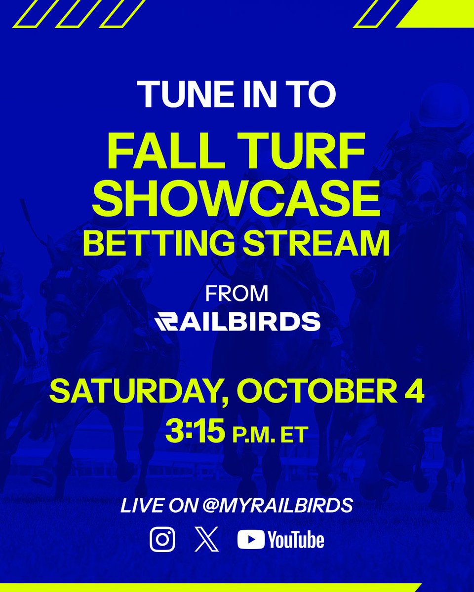 It's a Saturday of horse racing from <a href="/WoodbineTB/">Woodbine Racetrack</a> you don't want to miss!

Join <a href="/AndyMc81/">Andy McNamara</a> to watch &amp; bet along on the Turf Champions Day action!

🏇Guests include <a href="/kenwardskorner/">Joey Kenward</a>, <a href="/RobdConway/">Rob Conway</a>, <a href="/jmpaquette/">Jessica Paquette</a>