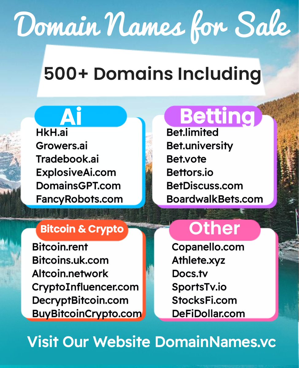 DomainNames.vc (@sidehustleopps) / Posts / X