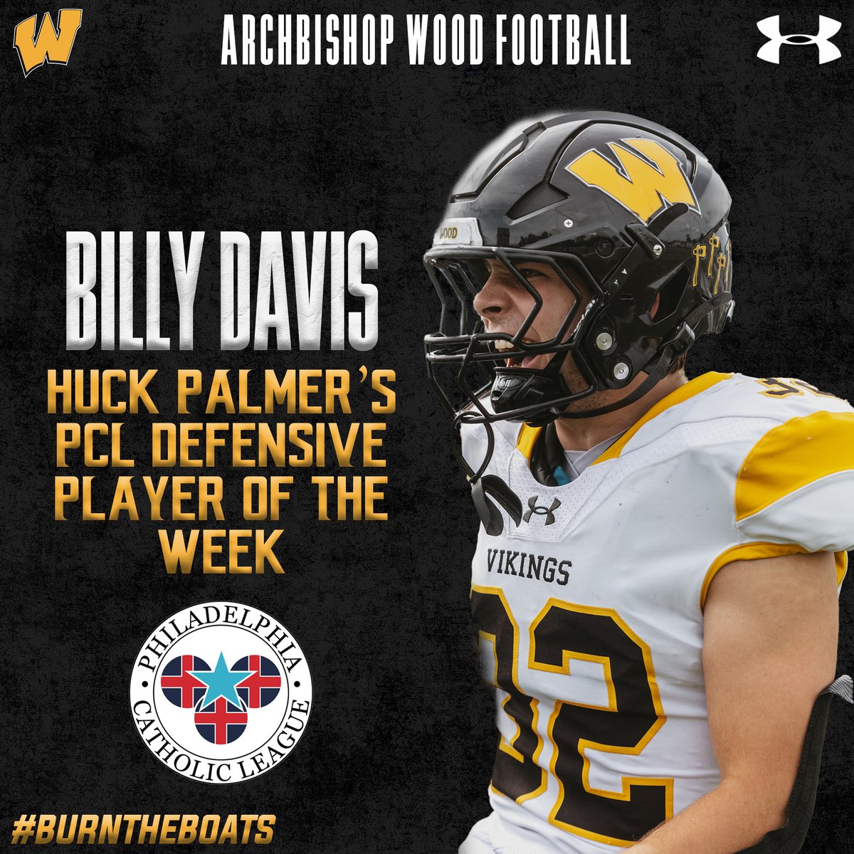 Congratulations to our two players recognized by Huck Palmer for their performance in last week’s win over Conwell Egan!

#BurnTheBoats