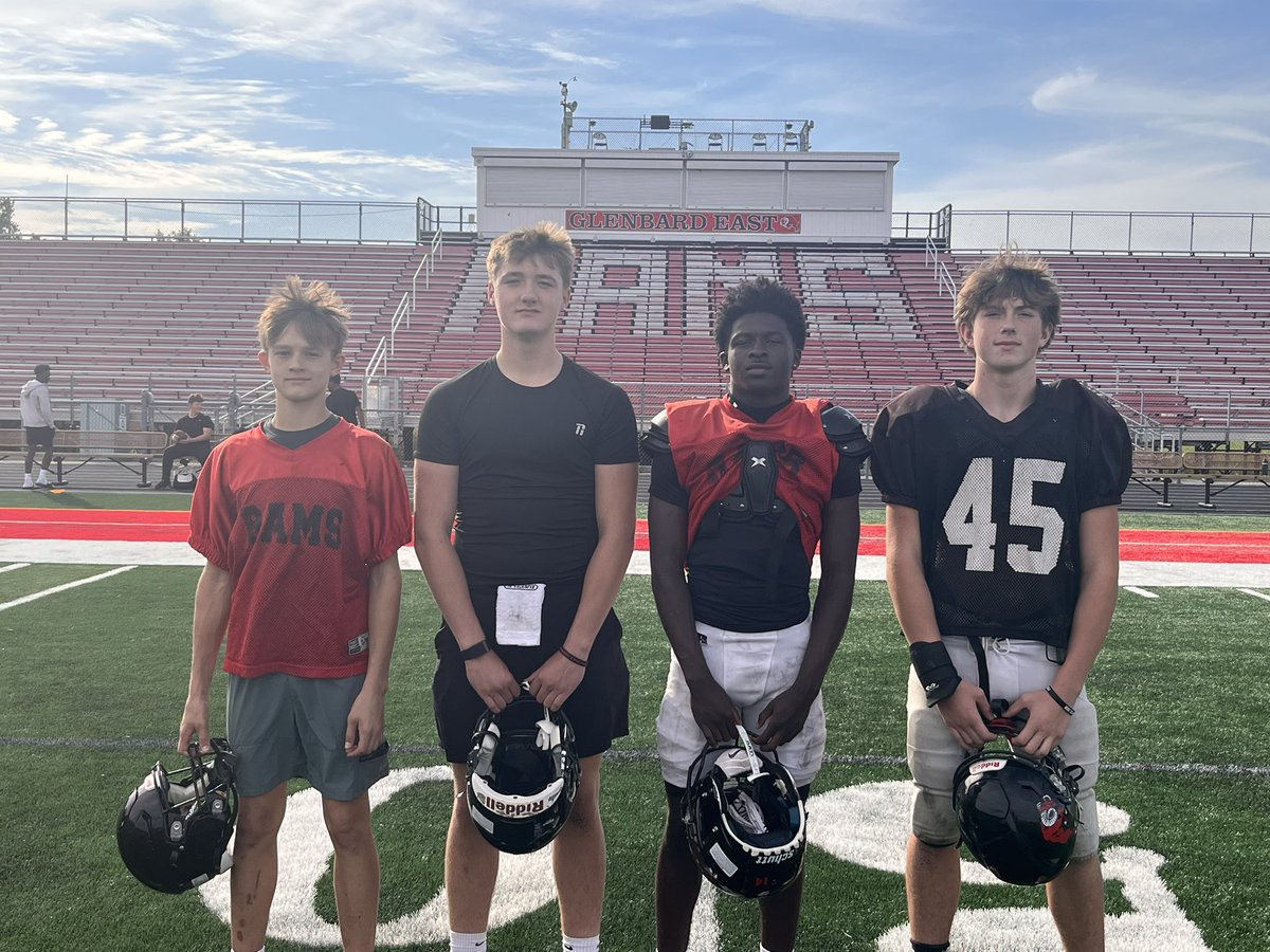 Congrats to our Ram Football players of the week for week 5. Frosh: Ethan Neal and Carter Pohlman. Varsity: Malachi Miller. Soph: Jacob Johnson. Congrats men! #WEAREEAST #EAT