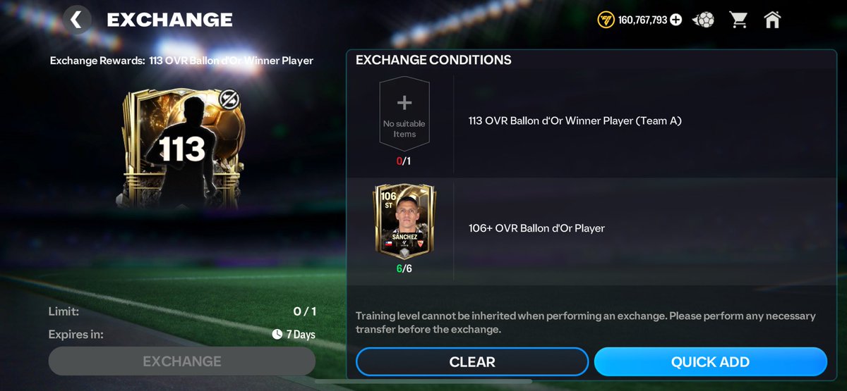 abdidoro's tweet photo. @EASFCMOBILE I have two Eusebio cards 113 ovr. Why can’t I make this exchange? Isn’t he apart of team A! https://t.co/NvJEeuZc7s