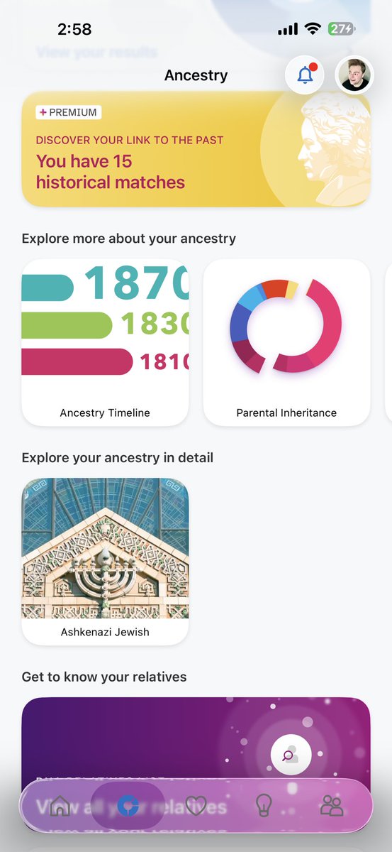 iTechCaptain's tweet photo. They took away all my ancestry details except one https://t.co/97ZRnVxlmo
