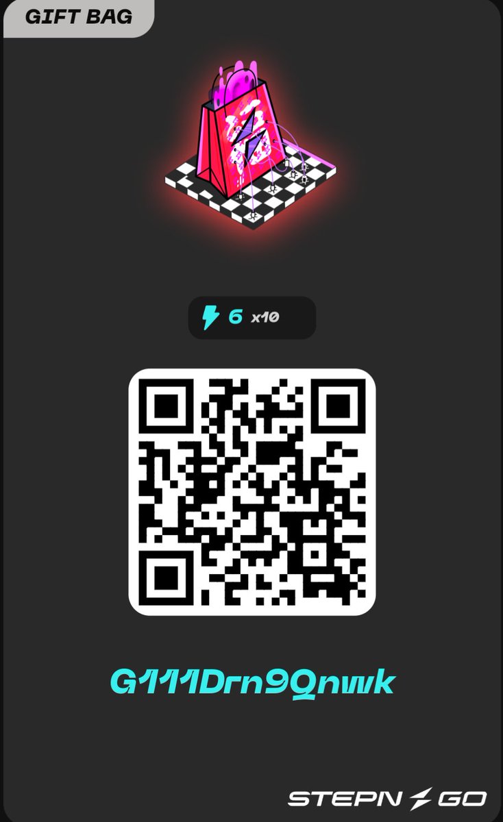 members_en's tweet image. STEPN GO⚡️Fresh Activation Code

👉G111Drn9Qnwk

🎁Trial Free Shoes
🎁Free 6 Energy
CodeExpiration🕒2025/Oct/17