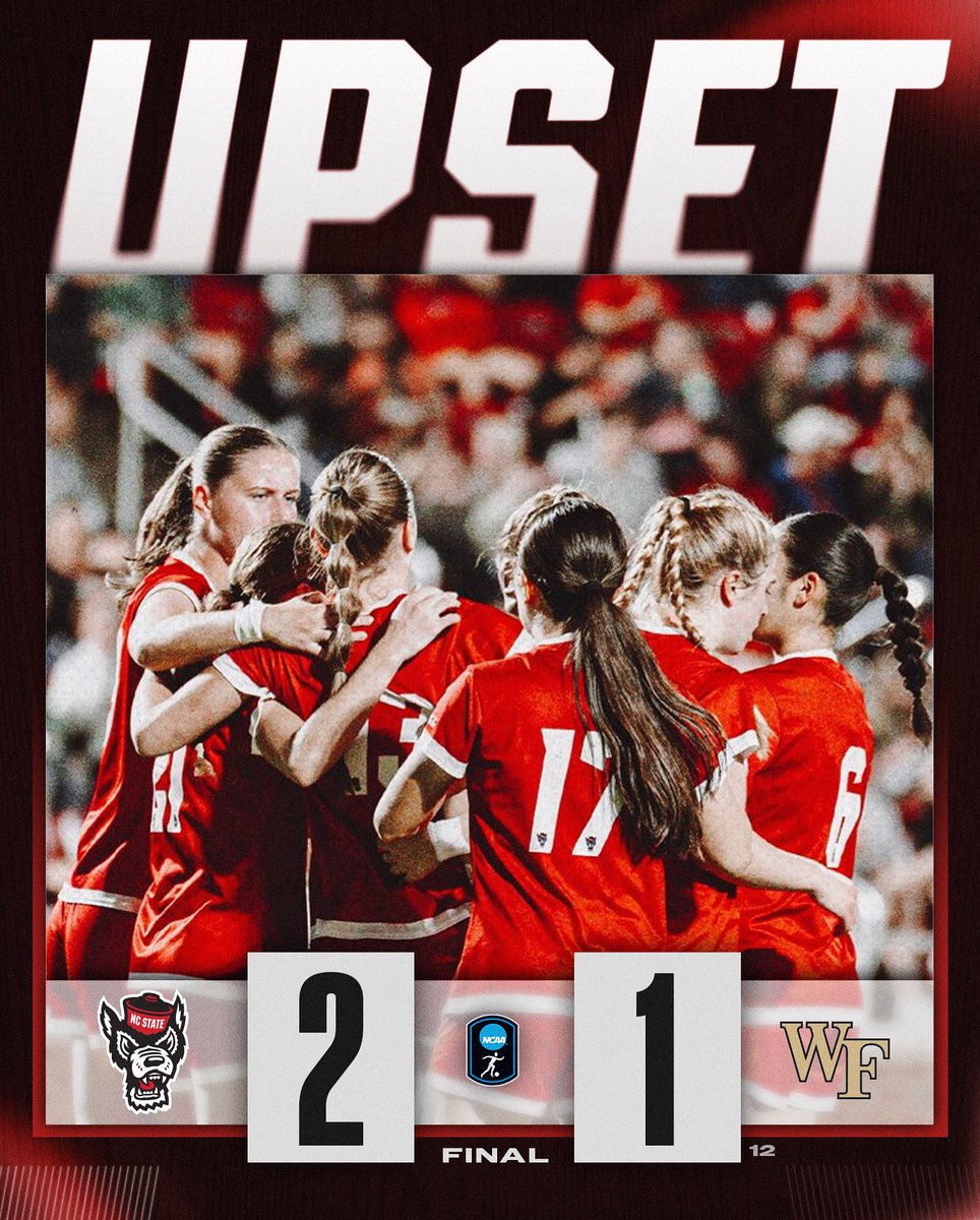 The Pack comes out on top 😤

NC State takes down No. 12 Wake Forest, 2-1.

#NCAASoccer x <a href="/PackWSoccer/">NC State Women's Soccer</a>