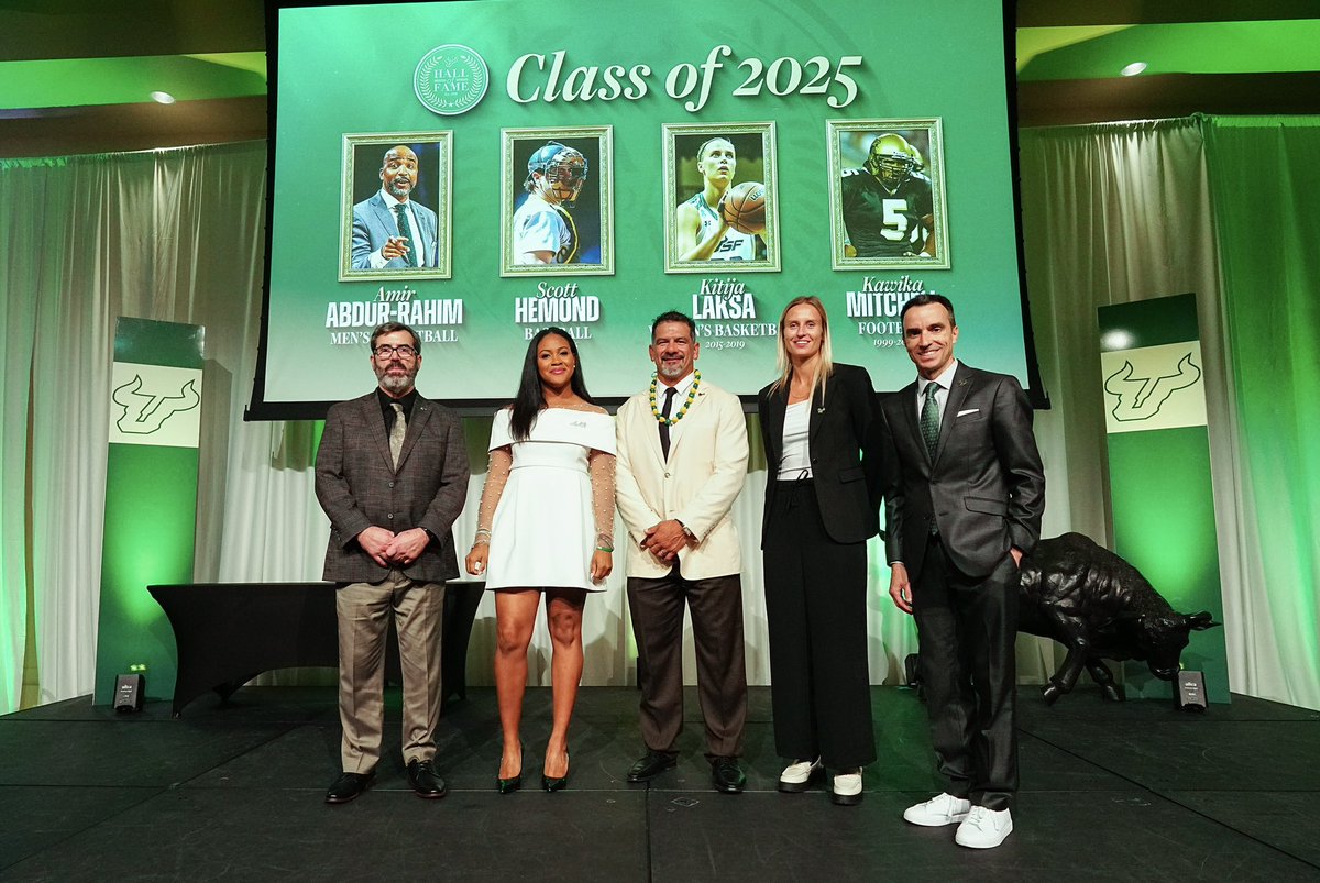 USFAthletics's tweet image. Congratulations to the newest members of the South Florida Athletics Hall of Fame! 🤘