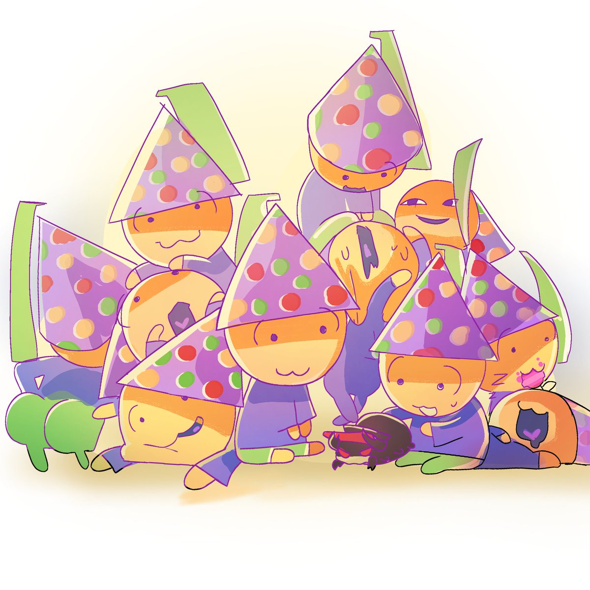 ByDazzhell's tweet photo. I just love this one caption at the keychain's desc and all I could think about were little Party horns scattered like beans trough all the floors

#Poob #Regretevator https://t.co/yPCGGQb8K9