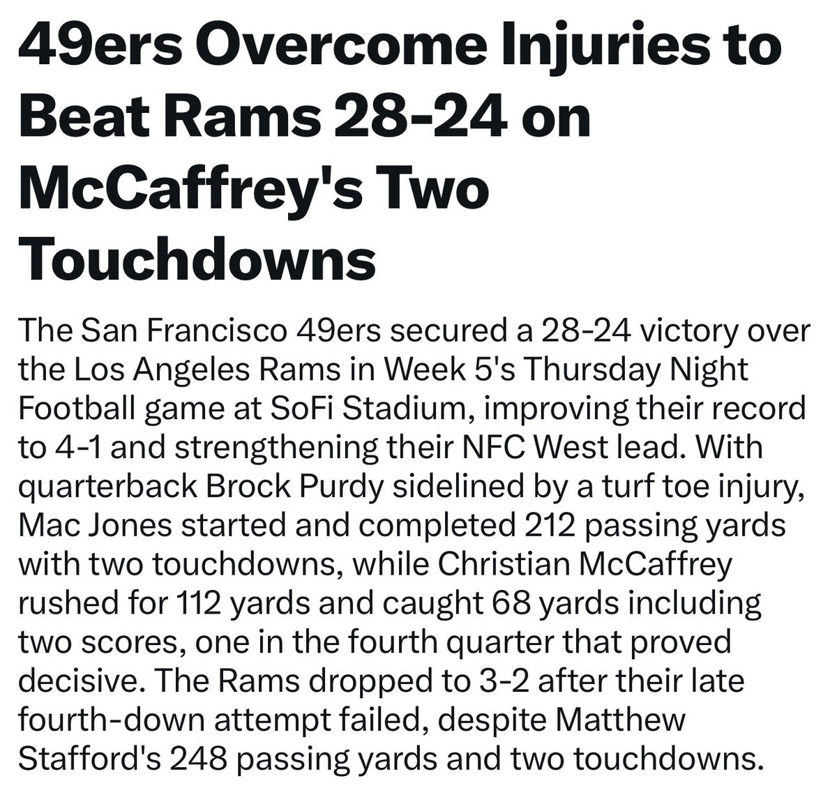 Umm it’s only halftime. Is this a glitch in the Matrix? #TNFonPrime