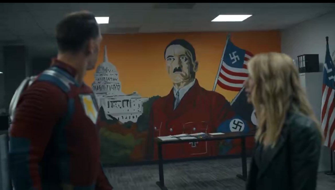 ShiftyIsMe's tweet photo. How many times has this man walked by this wall and just never noticed this #Peacemaker https://t.co/XAhKwUjh3i