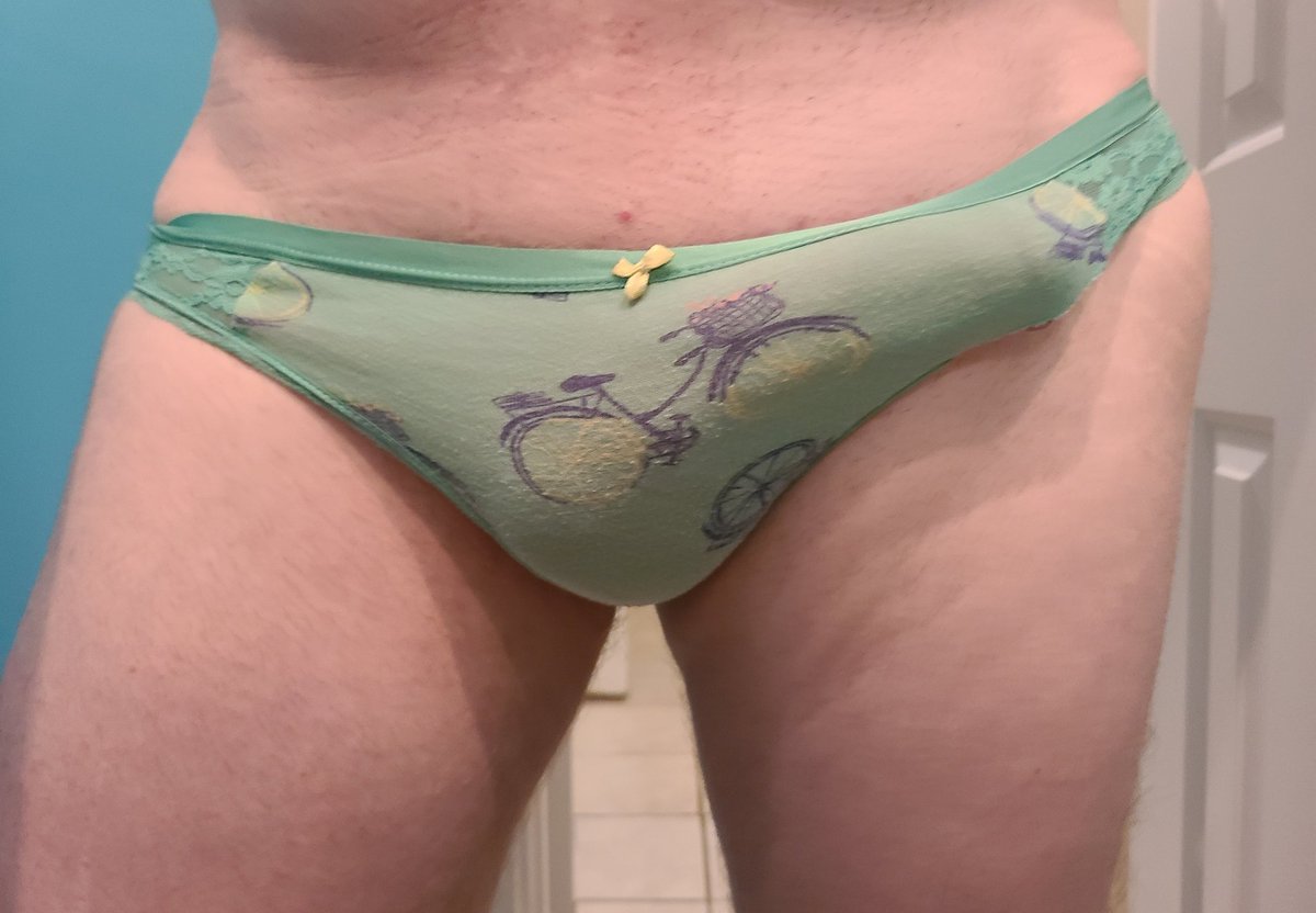Feeling a little bit excited to be in some pretty #sissy panties