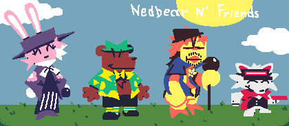 Some facts about the animatronic gang!
First we're off to show the whole gang's designs, Charles design by <a href="/r___zvan/">r___zvan</a> !
#vlooguy