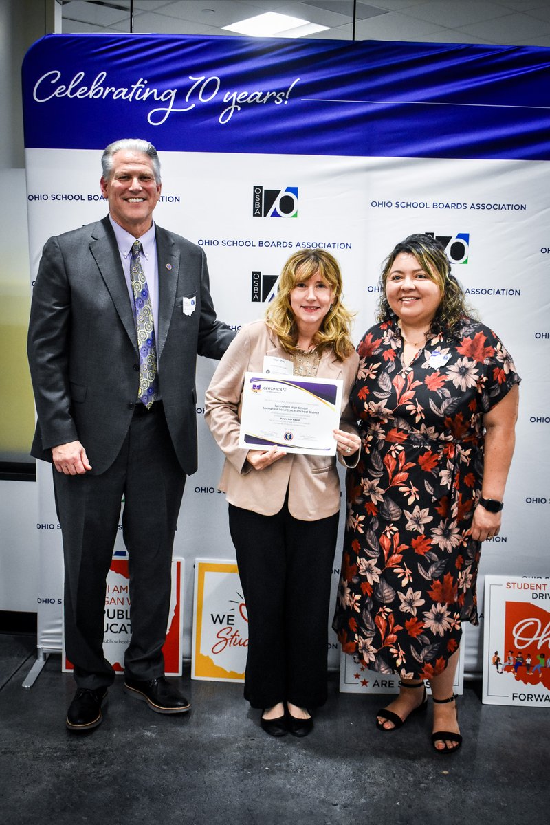 This evening we joined districts across NW Ohio to honor education leaders!!!! Mr. Ken Musch was recognized as the region’s longest-serving BOE member with 45 years of service. SHS received the Purple Star Award, accepted by Asst. Supt. Taryn Miley. Grateful for our BOE heroes!!!
