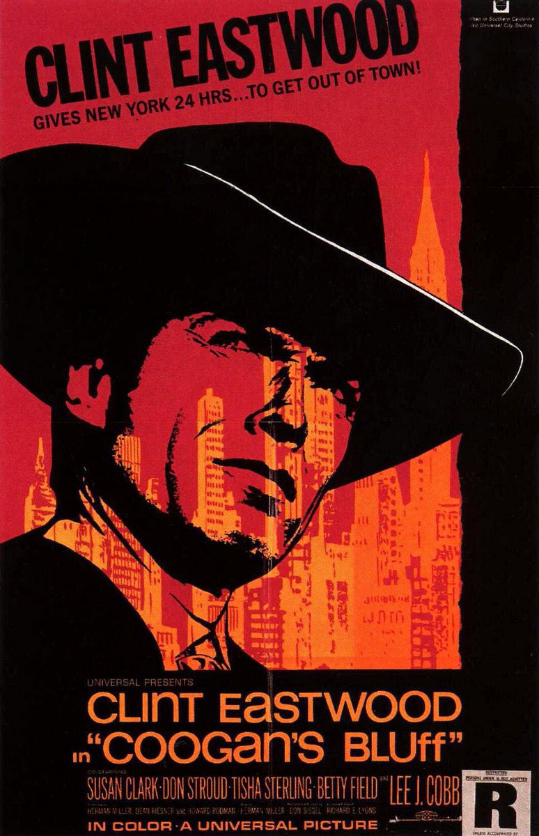 FilmNewsNos's tweet photo. 🎬MOVIE HISTORY: 57 years ago today, October 2, 1968, the movie ‘Coogan’s Bluff’ opened in theaters!
#ClintEastwood #LeeJCobb #SusanClark #TishaSterling #DonStroud #BettyField #TomTully #JamesEdwards #DavidFDoyle #MegMyles #MarjorieBennett #AlbertPopwell #SkipBattin #DonSiegel https://t.co/YEIKoY7YJk