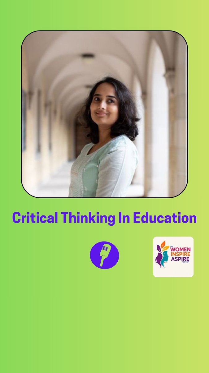 In this episode of shorts in "The Women Inspire Aspire Podcast", Anusha Rao talks about critical thinking in education.

Full episode here: youtu.be/zKd_mI3jpYM

Please subscribe to this channel for more awesome podcasts!

#womeninspireaspire #women #inspire #aspire #podcast