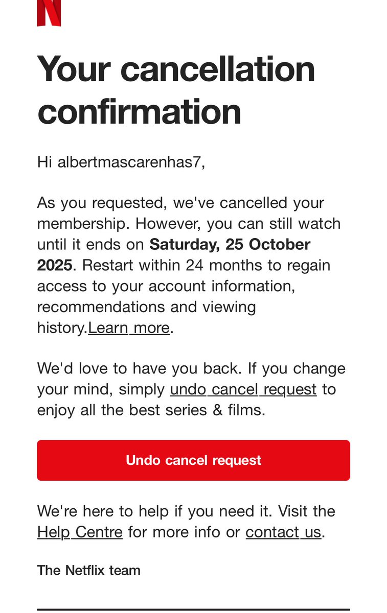 alberttainment's tweet photo. It’s done ✔️ 

#Netflix 
#netflixcancellation 
#NetflixCanceled https://t.co/t6SMytmu8Q