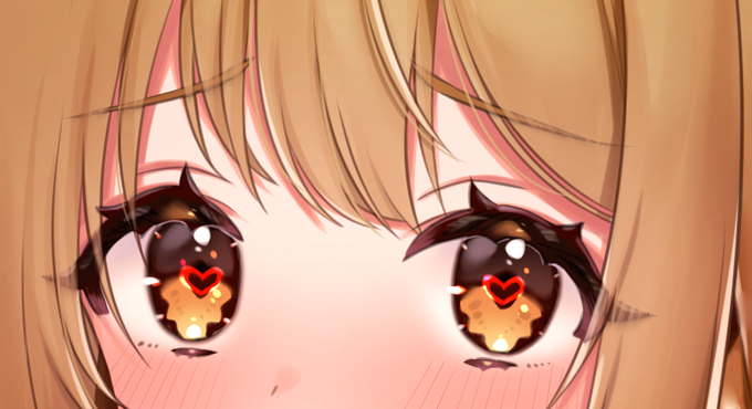 おめめをいつもよりキラキラになるように塗ってみました🐟💖 