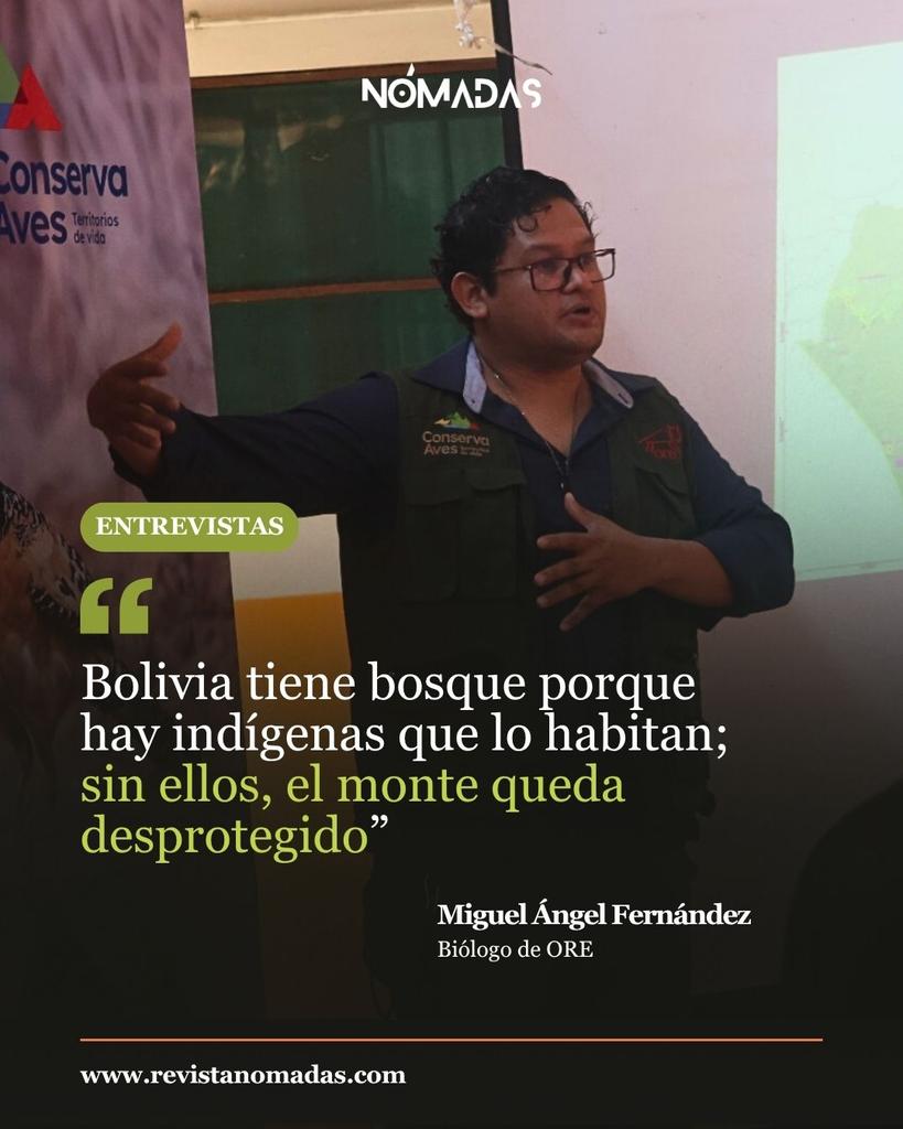 En el #TIM, cinco  pueblos indígenas protegen +600 mil hectáreas con #GuardabosquesVoluntarios 🛡️🌳. Loma Santa es un bastión en la Amazonía 🌎, frente al cambio climático y el extractivismo. 

📍 Lee la entrevista completa aquí 👉🏽 revistanomadas.com/bolivia-tiene-…

#RevistaNómadas
