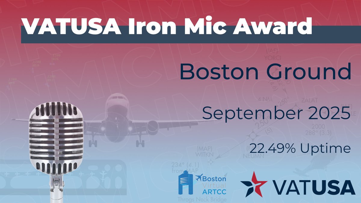 Look out, LA Center and Boston Ground are on a roll! Tulsa Approach repeats history and grabs the September Iron Mic for the second year in a row. Fall has arrived, and the leaves will soon change colors. Will there be new winners in October?  forums.vatusa.net/index.php?topi…