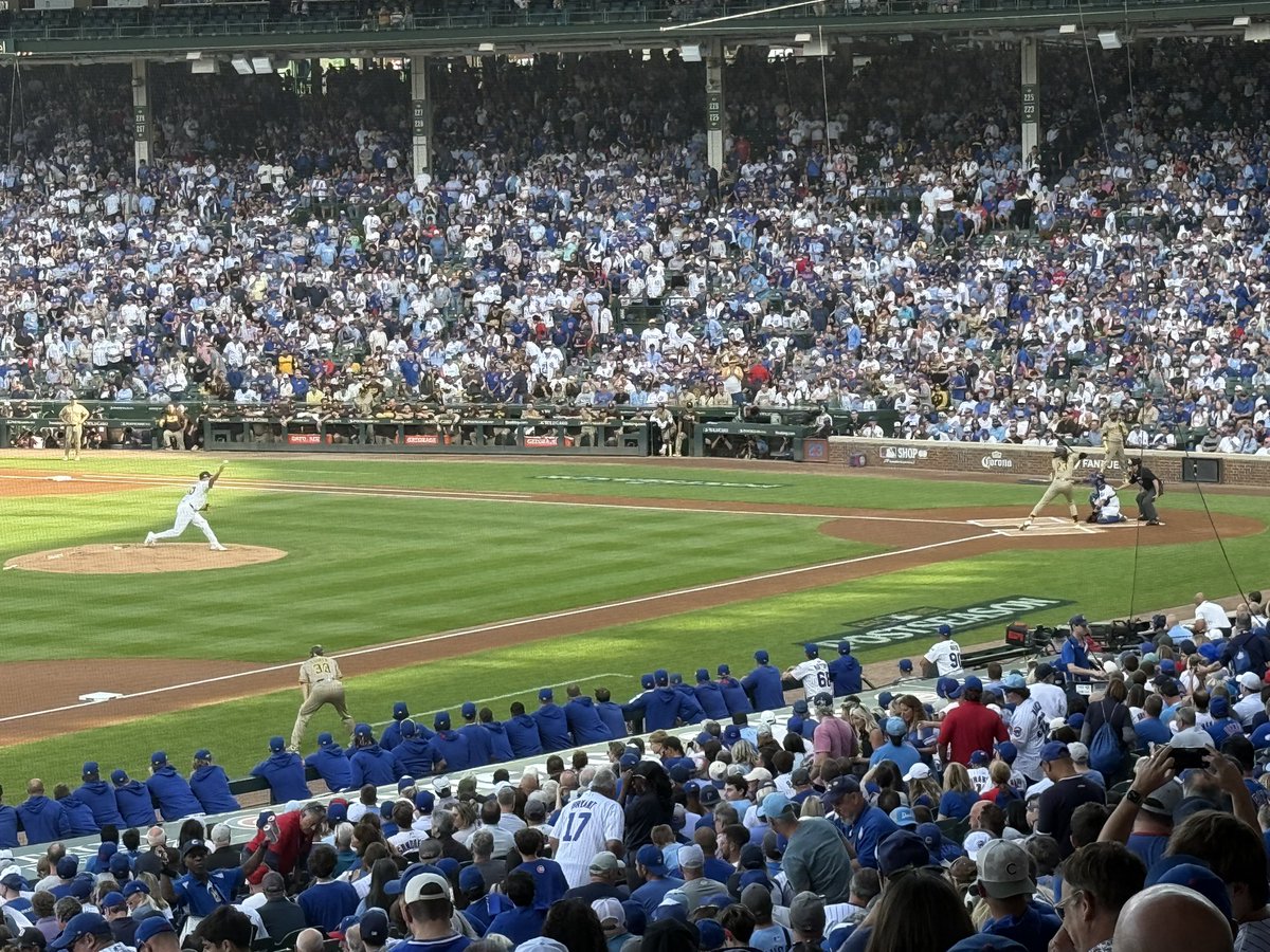 Xriptian's tweet image. Game #150 of 2025 - October 2,2025
San Diego Padres vs. Chicago Cubs
Wrigley Field, Chicago IL 
Wild Card Game 3 Win or Go Home

One of the most electric games all year. From the first pitch to the final out it was nonstop screaming and standing. Cubs fans were out in full force…