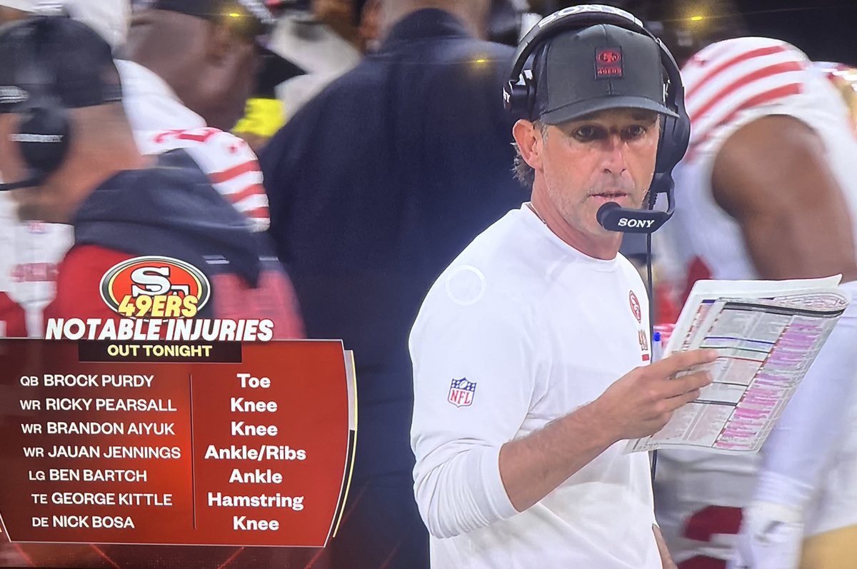 NFL_DovKleiman's tweet image. Kyle Shanahan is truly one of a kind.
Very few coaches can achieve a dominant win despite numerous injuries.
The best coach in the NFL 👏
