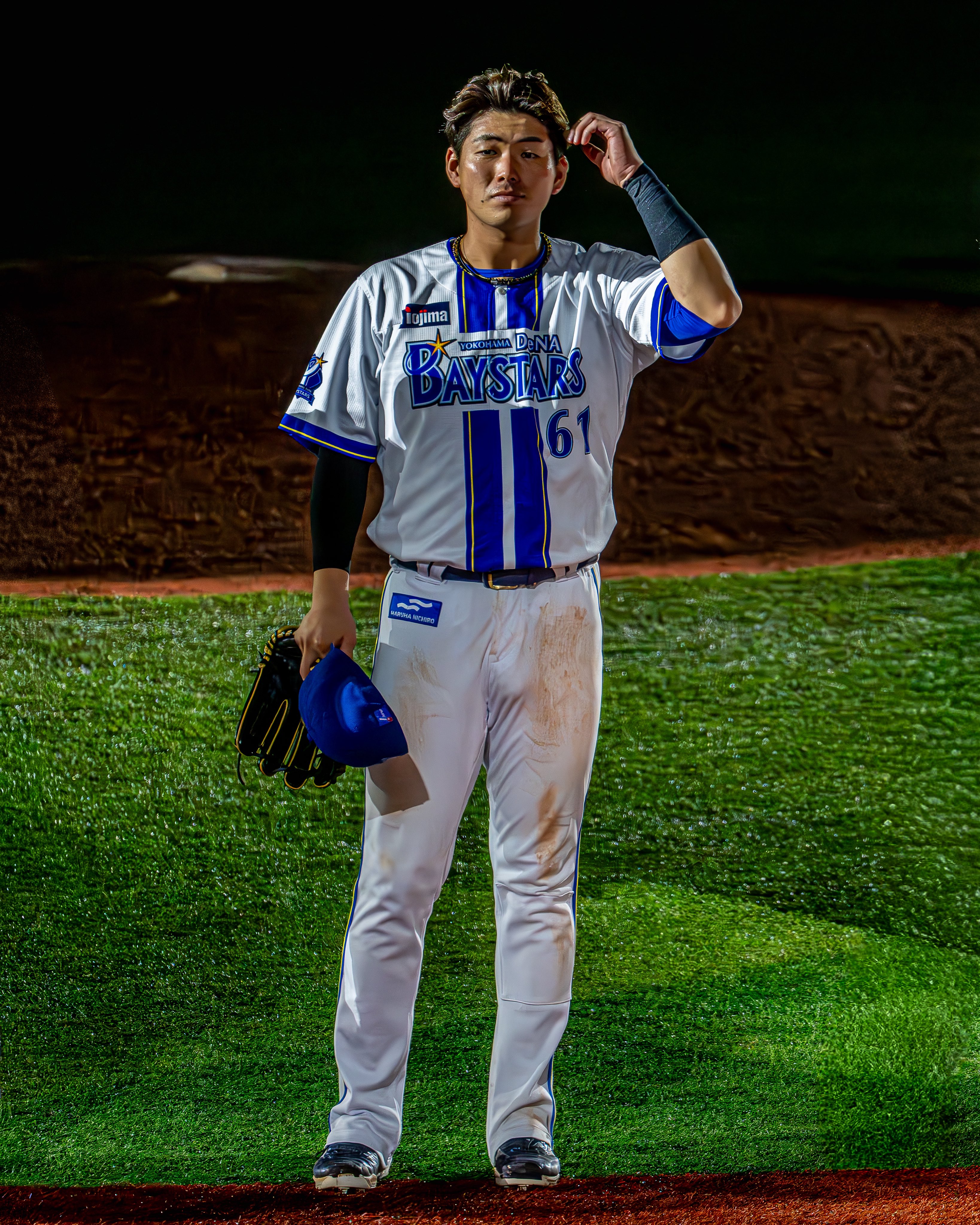 開幕スタメンユニ　＃蝦名達夫 直筆サイン入り2025年3月28日 横浜スタジアム ミントモール / MINT 新宿店 / 2024 BBM 横浜DeNAベイスターズ
