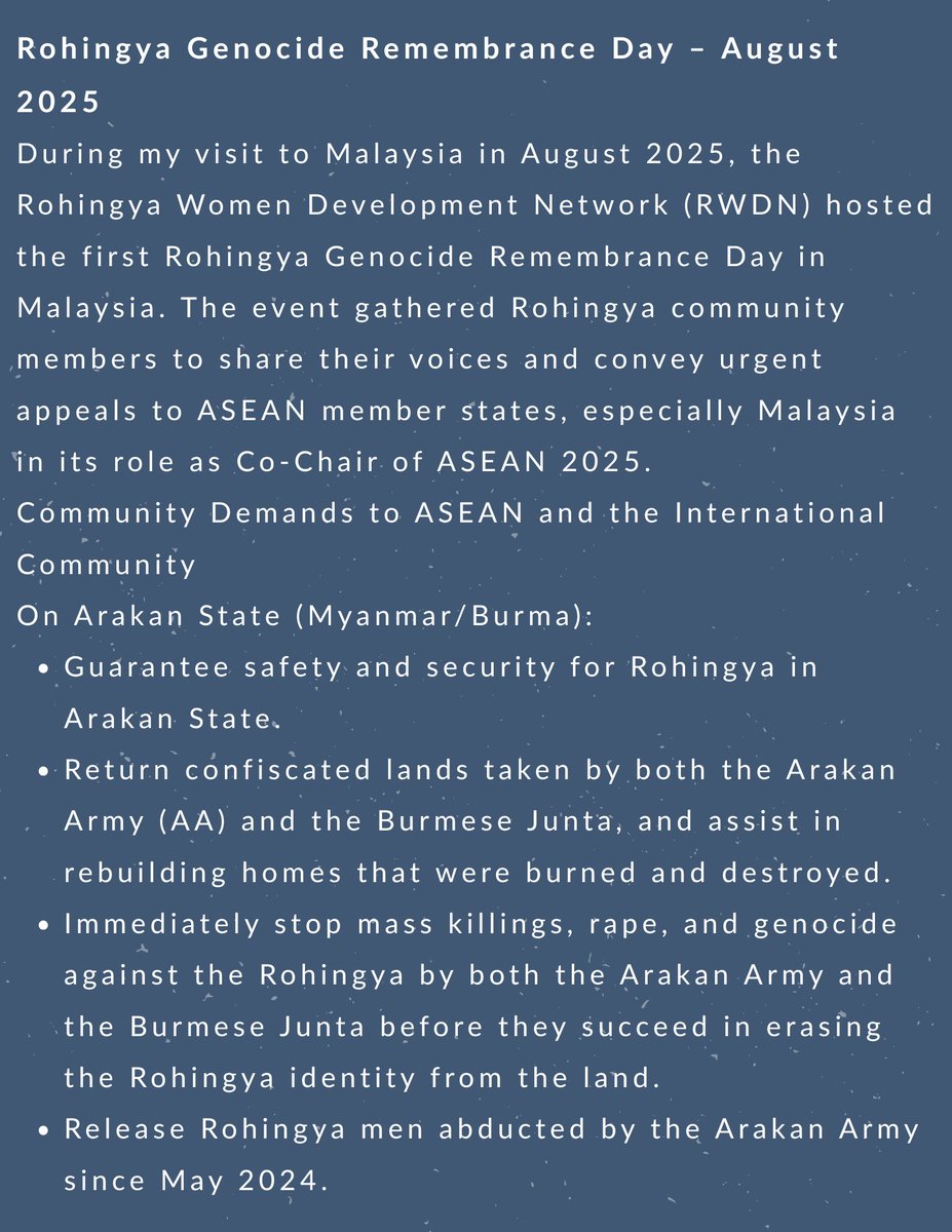 Rohingya Women Development Network (RWDN) tweet media