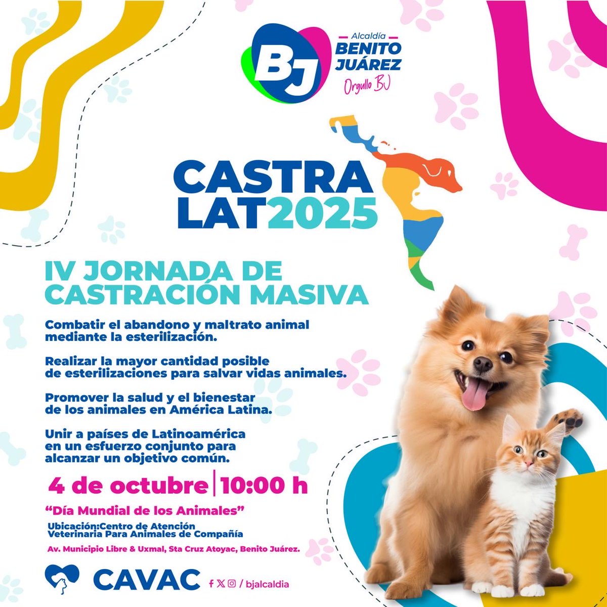 BJAlcaldia's tweet photo. ¡Aún puedes registrarte en el CAVAC mañana!
Recuerda que está limitado a 20 fichas.
Nos vemos este 4 de octubre con tu amigo peludo para realizar su esterilización. 🐶🐱
Checa los requisitos aquí abajo. 👇🏻 https://t.co/sMNgSNhqLb