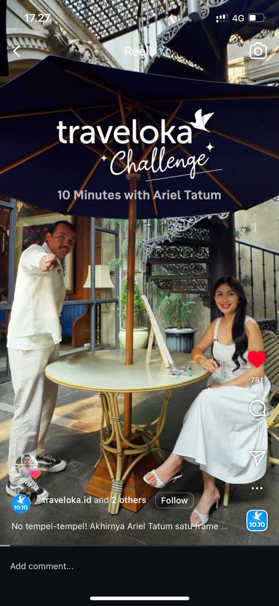 RaisaNice's tweet photo. Ini momen mba Ariel Tatum x traveloka, tapi kok ada manusia sisipan disini ya https://t.co/DthBrf6Yex