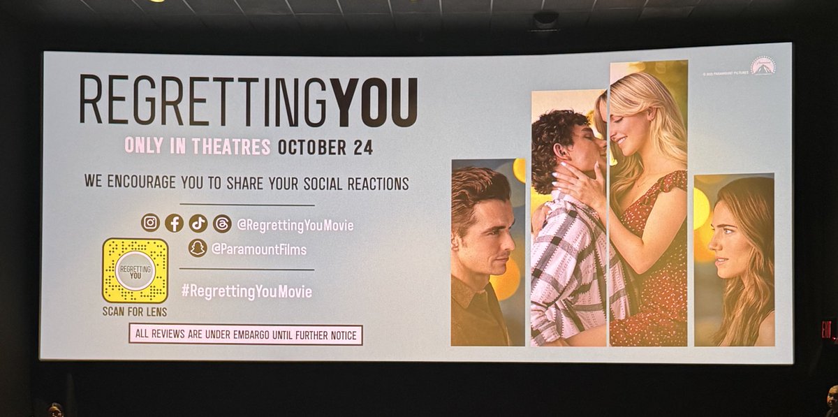 ThatWasDerek's tweet photo. #RegrettingYouMovie is the perfect blend of sweet, sincere, and messy!

Allison Williams &amp; McKenna Grace are a dynamic duo, bringing the drama &amp; laughs as a millennial mother &amp; daughter left in shambles after family secrets spill out

All of the ROMANCE had the audience swooning! https://t.co/OlpCq6gE5w