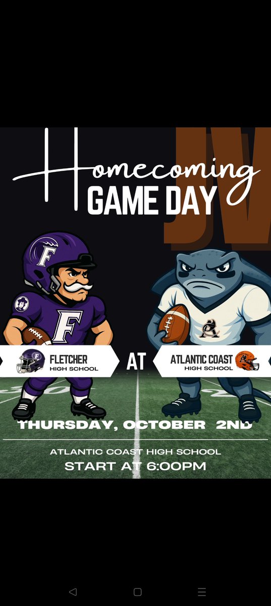 JV Stingrays Wins
Atlantic Coast 20
Fletcher 6
<a href="/ACHSRecruiting/">Atlantic Coast Football</a>