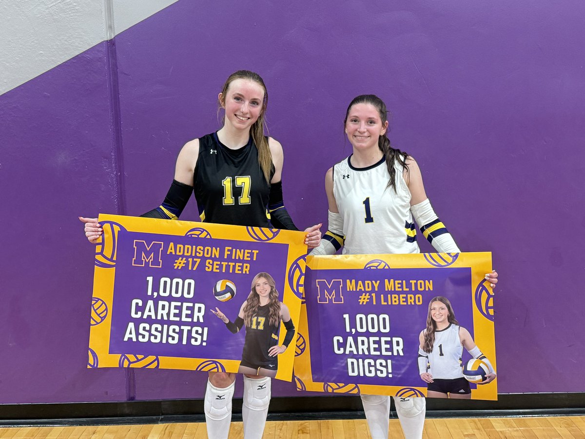 SagesAthletics's tweet photo. The Sages came out strong in a hard-fought @IlliniPrairie battle, taking the match 25-22, 24-26, 25-23 over Illinois Valley Central.

With the win, @SAGESvb improves to 14-5 overall and 3-0 in conference play, while IVC falls to 13-3, 2-2.

It was a night of milestones as well:
•Mady Melton reached 1,000 career digs.
•Addison Finet achieved 1,000 career assists.

The Sages have a big week ahead with conference matches at Unity and home vs STM. #GoSages 
@MadyMelton @FinetAddis81278
