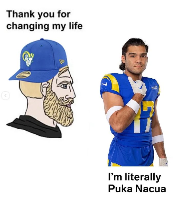 h8erhood's tweet image. Every Rams fan since they drafted Puka Nacua.