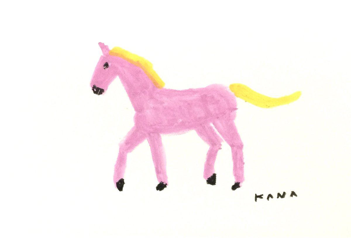 kana_b_ito's tweet image. クレヨンみたいなマーカーでお馬のスケッチ描きました🐴
#PILOT #ゲルマーカー