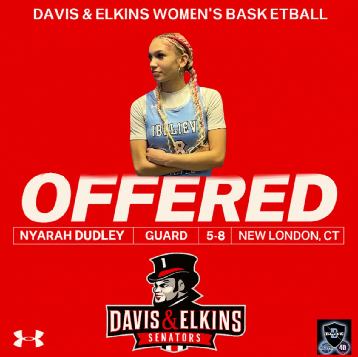 I had a GREAT call with <a href="/CoachDJourney/">Coach Donna Carr</a>  &amp; I'm blessed to receive an offer from <a href="/Senator_WBB/">Davis & Elkins Women’s Basketball</a> #ThankfulThursday #GoSenators 🖤♥️ <a href="/ibelieve_elite/">Ibelieveelite🎸</a> <a href="/CoachCJ_NLC/">Coach CJ</a> <a href="/Keyokah20/">Keyokah Mars-Garrick</a> <a href="/GametimeCT/">GametimeCT</a> <a href="/GoECCAthletics/">ECC Athletics</a> <a href="/TheDayCTsports/">The Day sports</a> <a href="/JrAllStarBB/">Jr. All-Star Girls Basketball</a>