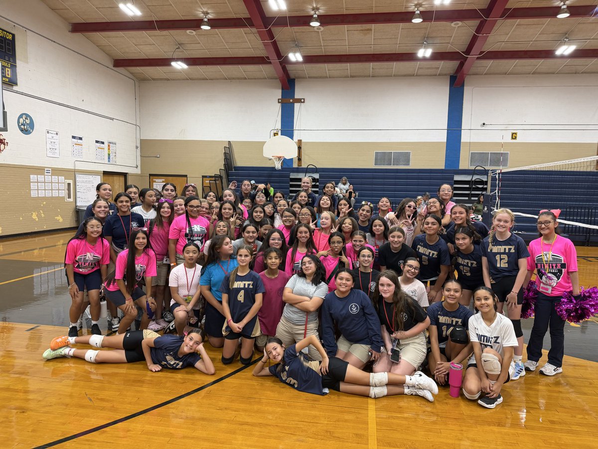 LadyNimitz's tweet photo. Thanks to all our 6th grade pre-ath girls who attended Pre-Ath night and participated in Pink Out! ⚓️ ❤️ @ECISDAthletics https://t.co/vXvZ2Almat