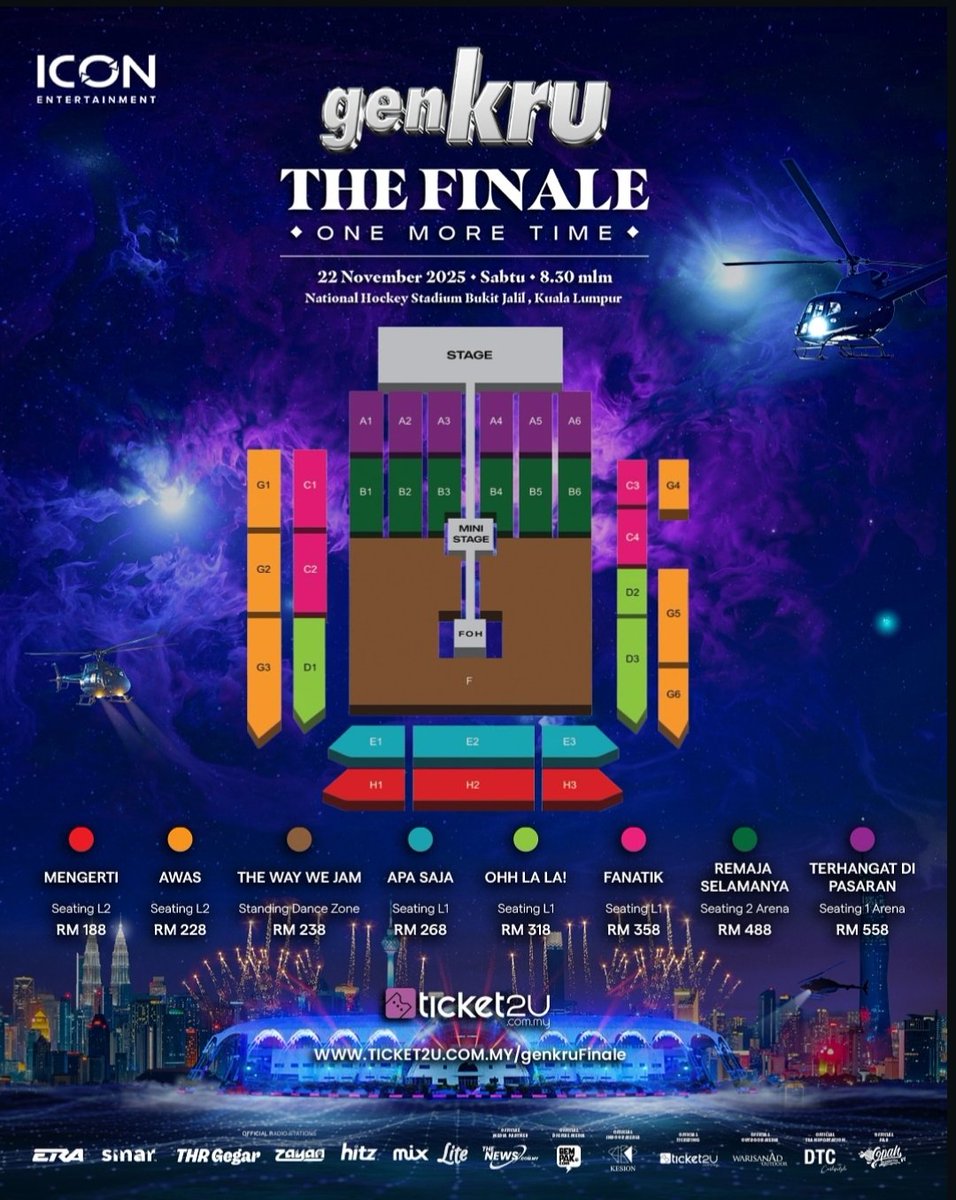 Simera_war's tweet photo. Ticketing Service/Jasa war

GENKRU THE FINALE : ONE MORE TIME

 🎫 RM15/ticket or IDR 60k
💌 USING YOUR DATA+SELF PAYMENT

FEE AFTER TICKET SECURED🧚🏻‍♀️

t. jaswar ticketing GenKRU jasa war KL
#GenKRU #GENKRUinKL #KRUinKL https://t.co/SJ6J7r9QoD