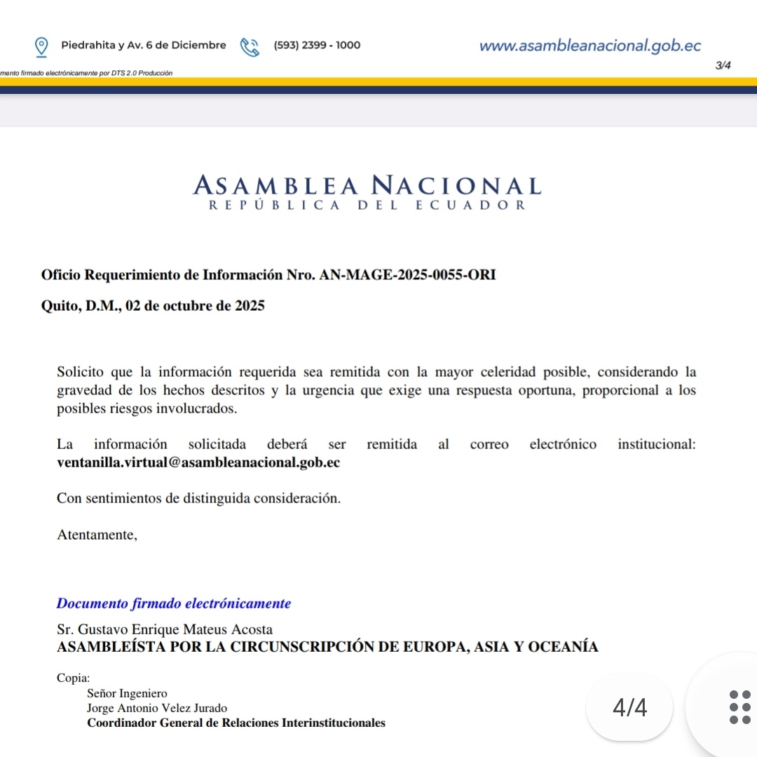 GustavoMateusA's tweet photo. 🔴🔴 El gobierno de Noboa, aliado del genocida Netanyahu 🇮🇱, guarda silencio mientras compatriotas están en riesgo.

⚠️He requerido a @CancilleriaEc información de las gestiones diplomáticas y consulares realizadas para proteger su  integridad y exigir su inmediata liberación. https://t.co/u5jXtmlqje
