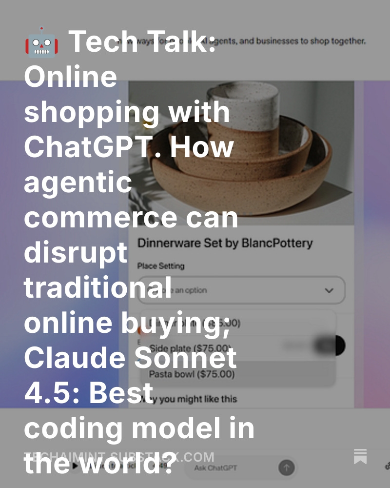 In today's edition of Tech Talk, <a href="/ldmonte/">Leslie D'Monte</a> writes about:

🤖 Agentic commerce: Shop via AI, not apps
💳 ChatGPT + Stripe enable Instant Checkout
🛍️ Amazon &amp; Flipkart risk losing default status
🌍 Global rollout coming soon  

And more!

Read and subscribe here: