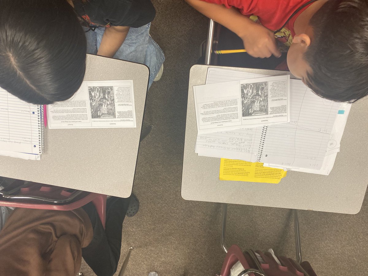 Sobrien2020's tweet image. Making notes and analyzing primary sources to explore and discover why the missions failed and the people revolted against Spanish rule. #inquiry to #analysis to #synthesis @humble_SocSt