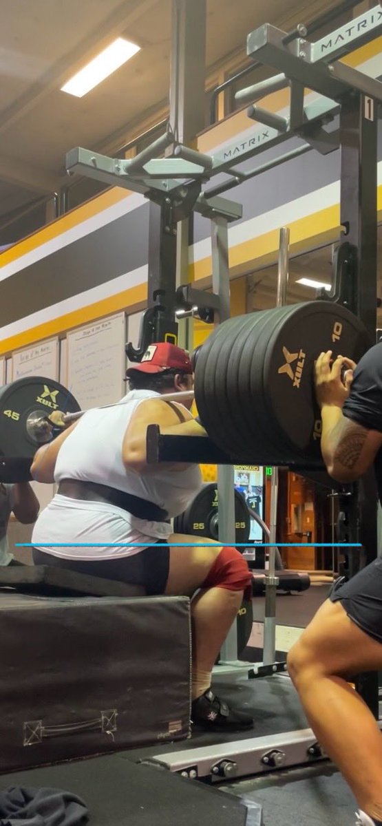 CooperPerez77's tweet photo. Blessed and grateful to have strength training in my life. 605x3 &amp; 550 naked knee.  Incredibly grateful that my strength coach introduced me to the @WESTSIDEBARBELL literature, and training methods! https://t.co/jNEGUcGwHS