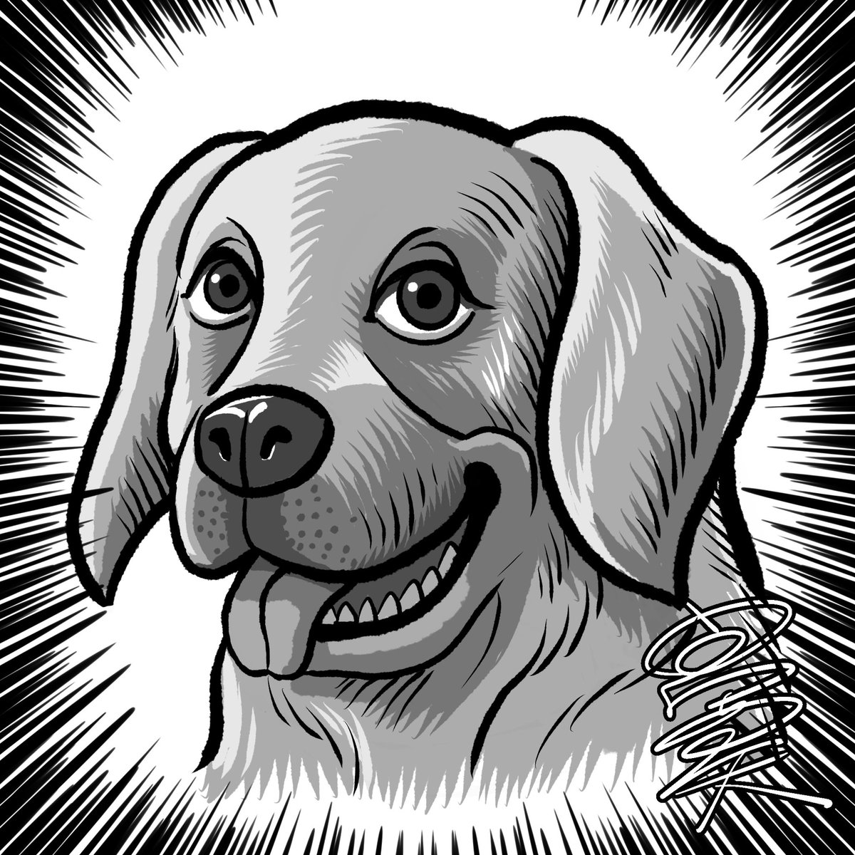 Digital caricatures are also available for your beloved animals!