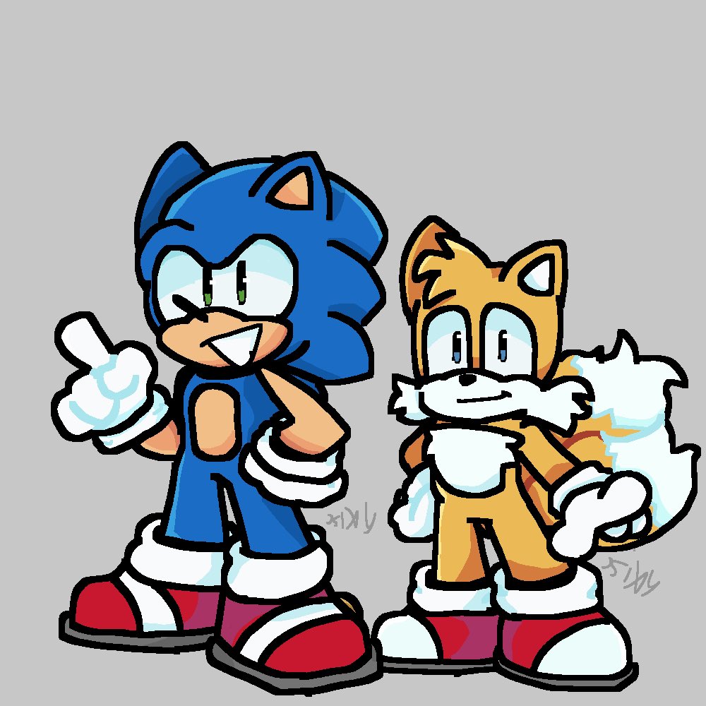 Kixydadumb's tweet photo. Drew #sonic And #tails https://t.co/INqMIw7xwY