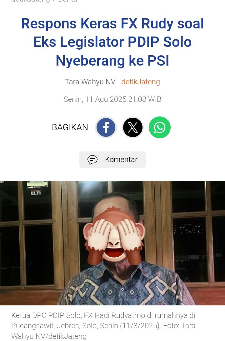 Kalau sampai 3 legislator PDIP Solo hengkang,
jangan buru-buru salahkan mereka.
Yang patut ditanya: Rudy masih bisa pimpin atau tidak? 🤔

CNN Elon Musk
#deprem #sstvi
#GlobalSumudFlotilla