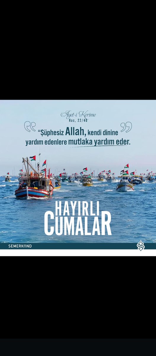 Hayırlı Cumalar 
#FreePalestineGaza 
#GlobalSumudFlotilla