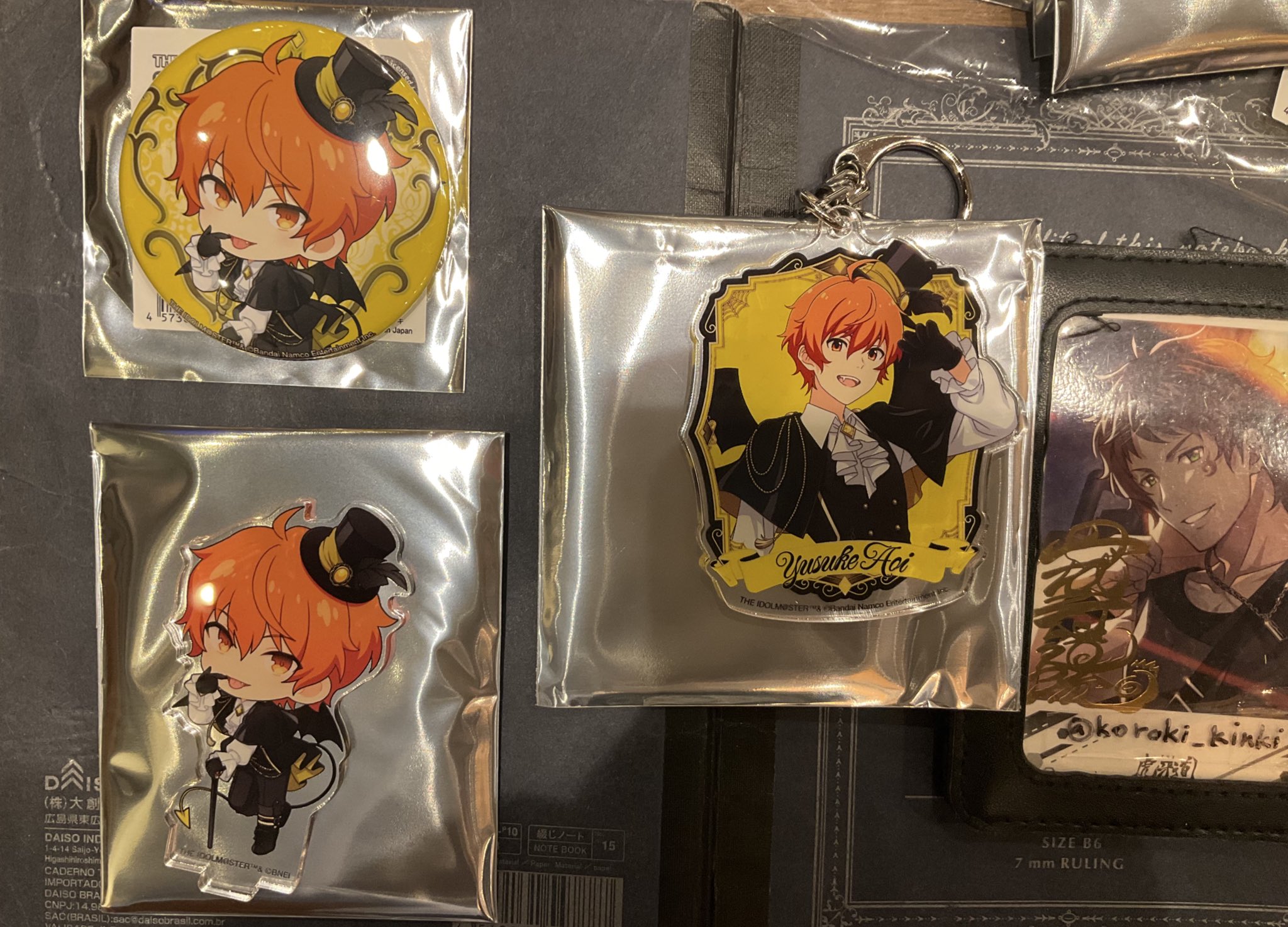 アイドルマスターSideMビックカメラコラボアクスタ、缶バッジ、トレカ